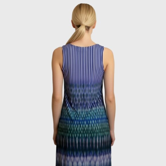 NWOT Julia Jordan Maxi Dress 2 Purple Blur Pattern Abstract Relaxed Fit - Picture 2 of 12